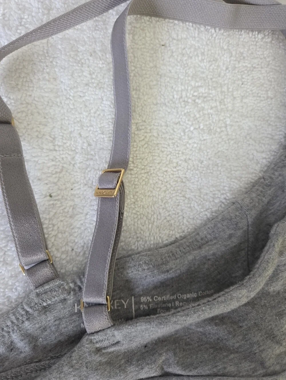 Knickey Triangle Bralette Women's Size Small Bundle Of 3 Organic Cotton - Picture 9 of 12